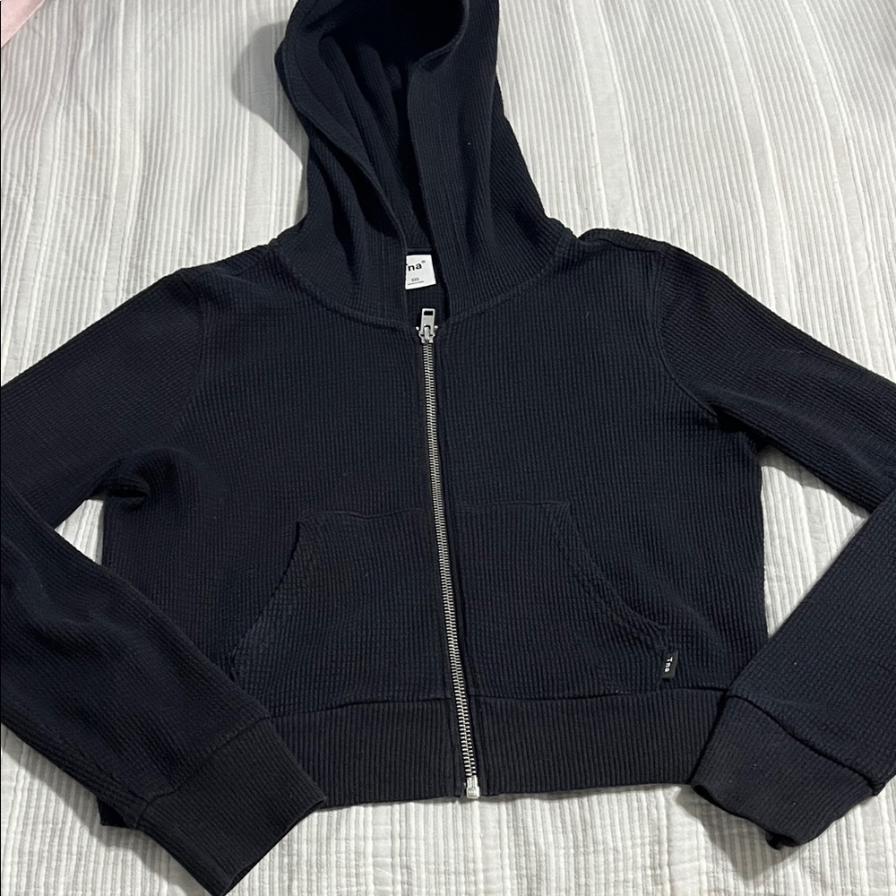 TNA Ribbed Black Hoodie